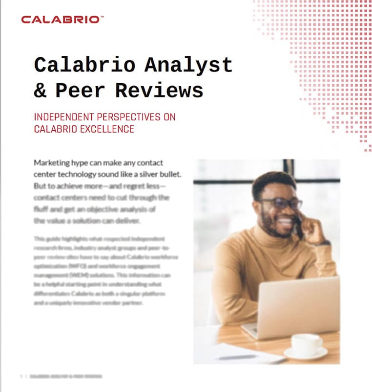 Calabrio Analyst & Peer Reviews