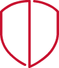 Graphic of red security shield