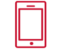 Graphic of red mobile phone