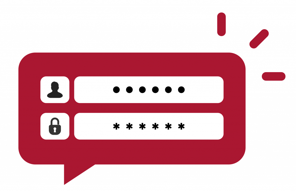 red graphic representing password protection