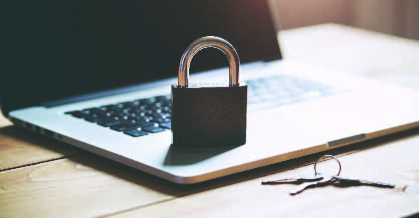 lock over laptop-cloud security