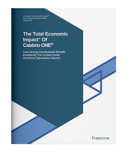 Forrester Total Economic Impact (TEI) of Calabrio ONE