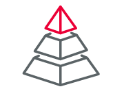 pyramid with red top